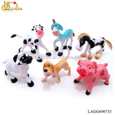 China Decoration Farm Toys Soft Plastic Animal Model, Mini Farm Animal Toy for sale