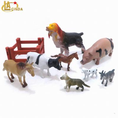 China Decoration Realistic Farm Animal And Poultry Fence Animal Plastic Toys Pretend Farm Set For Kids for sale