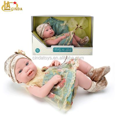 China Realistic Cartoon Toy Best Gift 15inch Vinyl Baby Dolls For Kids for sale