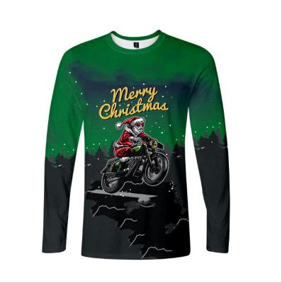 China Wholesale High Quality Wholesale Dryfit Fbaric Christmas T-shirt Sale 3D Printed Christmas T-shirt Moq 2pcs Anti-Wrinkle Stock Customized T-shirt for sale