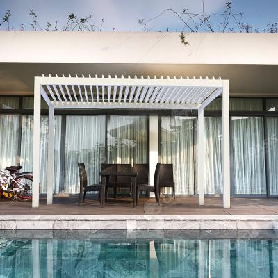 China Lichte stoelstand Aluminium Pergola Moderne ontwerpen Zonnebescherming Te koop