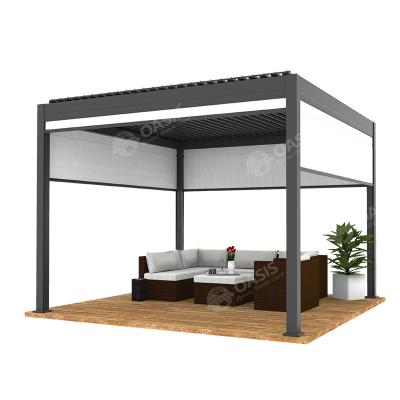 China Pergola de aluminio motorizada y de pie libre 4000x5000x2800 mm 4000x6000x2800 mm en venta