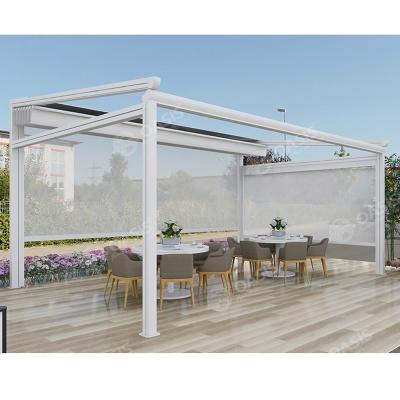 China Custom Motorized Electric Retractable Roof Pergola For Patio Or Terrace Areas for sale