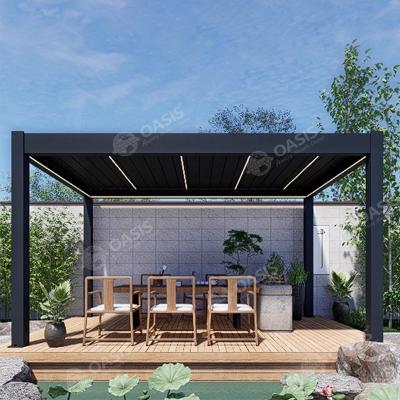 China Lichte aluminium pergola met dakvertrek 4x4x2.8m 4x3x2.8m Te koop