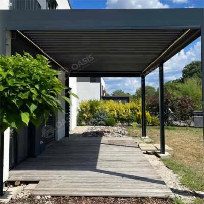 China 3x6x2.8m Motorized  Aluminium Pergola With Louvered Roof For Hotels Easy Installation for sale