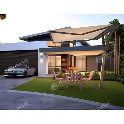 China 6063 Aluminium frame retractable awning voor huis afstandsbediening Anti UV Te koop