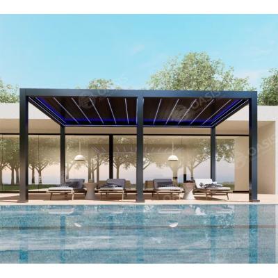 China Buitenaf staande moderne aluminium pergola met dak met dak Te koop