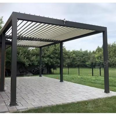 China Customized Movable Louvers Roof  Aluminum Louvered Pergola For Mansions for sale