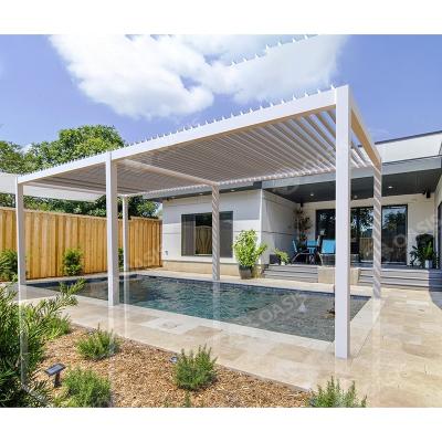 Chine 12 par 20 jardin Arbor aluminium Pavillon Pergola bioclimatique Pergola moteurisé moteurisé en aluminium pour les manoirs à vendre