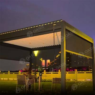 Chine Pour le commerce électronique 3x3m Oem manuel Bioclimatique Pergola ombrage solaire Pergola en aluminium motorisé Pour les manoirs à vendre