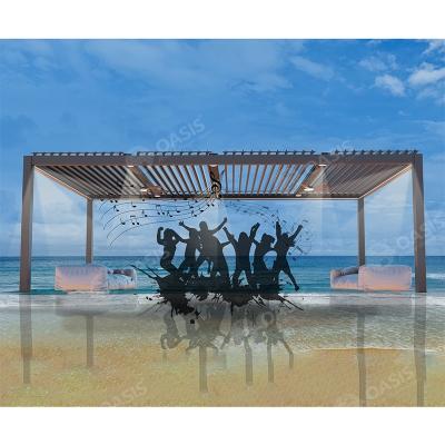 China Professionelles Design aufgerüstetes Aluminium Pergola Louvered Dach für Restaurants zu verkaufen