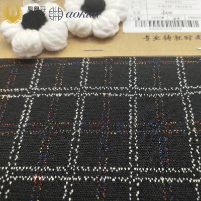 China New Design Flame Retardant Environmental Yarn Dyed Plaid Garment Fabric Casual Fabric Outwear Ponte Fabric for sale