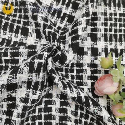 China Shrink-Resistant Phoenix Village TT35232 Like Woven Fabric Polyester With Sequin Fabric Yarn Dyed For Suit And Coat for sale