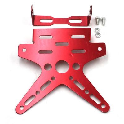 China Hot Sale Aluminum Motorcycle Modify Parts CNC Scooter Motorcycle Aluminum Number Plate Bracke Bracket for sale