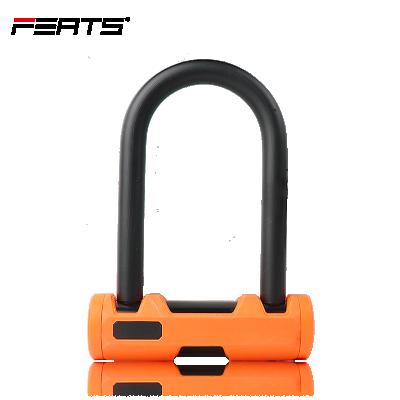 China 140X200mm Steel FERTS With PVC Coated U Shackle Bicycle Lock For Bike/E-scooter/Gardon Door/Office Door for sale