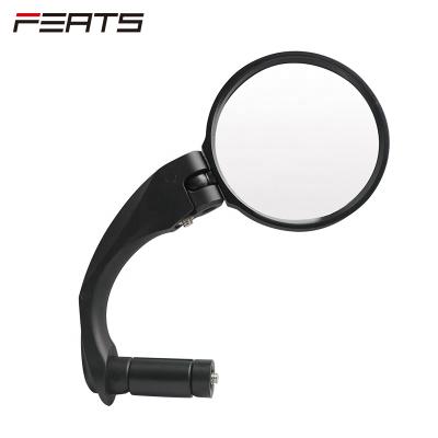 China FERTS mountain bikes diameter 7cm with 360 degree rotatable Handle-end fitting bicycle mirror convex LENS for sale