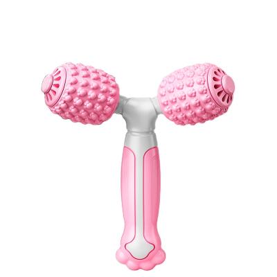 China Relaxer Y-Roller Muscle Leg Stick Yoga Exerciser Yoga Massage Tool Supplies Fitness Equipment Massage Auxiliary Wheel for sale