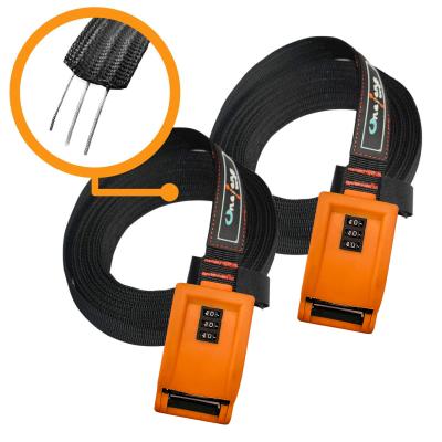 China Manual Packing Lockable Link Down Straps With 3-Digit Combination Keep Kayak Surfboard PaddleBoard Canoe Safe for sale