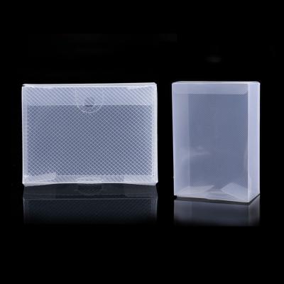 China Custom Twill Frosted Rectangular Transparent PET Storage Box Plastic Materials Recycled PVC PP Packaging Folding Box for sale