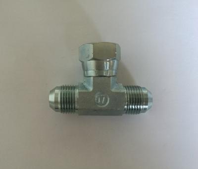 Chine Série hydraulique du BJ de pièce en t de branche de Jic 74°Cone d'argent des garnitures Cr3 d'adaptateur d'acier au carbone à vendre