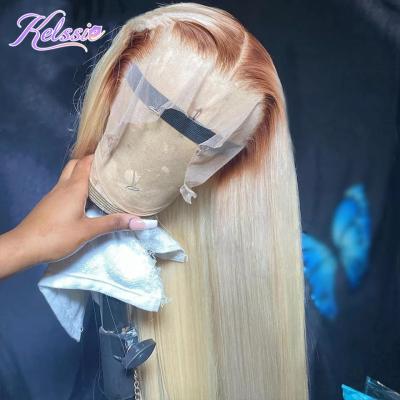 China ST/BW/LW/DW/CW/KCW Full Virgin Raw Cuticle Aligned Brazilian Human Hair 613 Blonde Transparent Lace Front Wig With Baby Hair For Black Women for sale