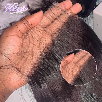 China ST/BW/LW/DW/CW/KCW 2019 Indian Light Brown Lace Closure Wholesale 4*4 Good Quality Virgin Human Hair Straight Cuticle Aligned for sale