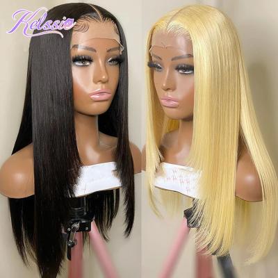 China Cheap Cheap 100% Silky Straight Human Hair For Black Women, Hd Front Lace Wig Human Hair, 100% Brazilian Virgin Hair Lace Front Wig for sale