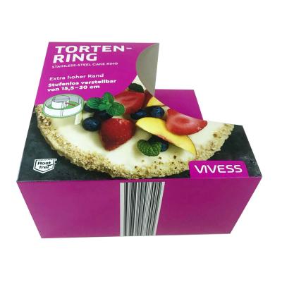 China Recyclable High Quality Printed Cardboard Paper Gift Boxes Sweet Cake Box for sale