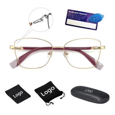 China Ray Dachuan TR90 Alloy Blue Anti Butterfly Shaped Metal Styles Special Wholesale CE Blue Blocking Glasses for sale