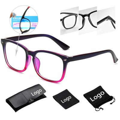 China Anti Ray Blue 2021 Hot Sale 2022 Fashion Anti Ray Plastic Blue Blocker Transparent Computer Game Eye Glasses Anti for sale