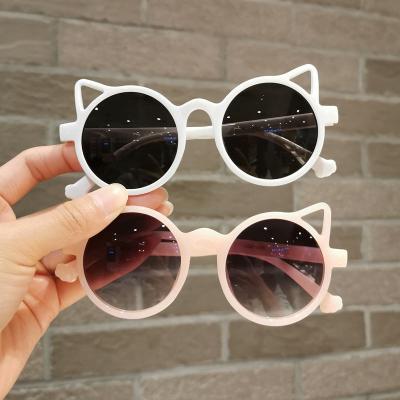 China DCOPTICAL 2021 Fashion Sunglasses 2022 Cat Ear Cute Plastic Child Promotional Shaped Round Sunglasses Fashion Kids Shades for sale