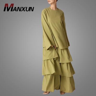 China Polyester/Satin Muslim Abaya Long Dresses Wholesale Muslim Middle Eastern Robe Long Robe for sale