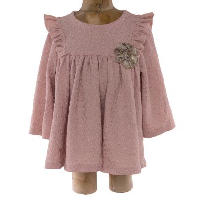 China Finalz Customization Baby Clothing Wholesale Anti-static Casual Ruffle Long Sleeve Autumn Loose Jumper Dress for sale