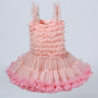 China Wholesale Anti-wrinkle Finalz OEM Girls Clothing Mesh Ballerina Fluffy Sleeveless Dress for sale