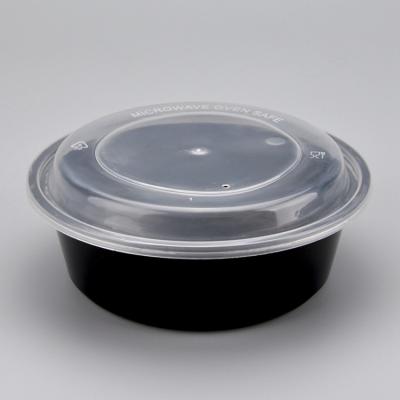 中国 Cheap Food Grade Plastic disposable food plastic round fast food container 販売のため