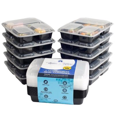 중국 Disposable Meal Prep Compartment Food Container 230*133*68mm Rectangle Lunch Take-Away Box 판매용