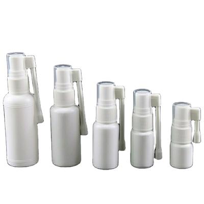 China 5ml 10ml 15ml 20ml 30ml 50ml 60ml HDPE Empty pharmaceutical plastic bottle amber Oral Nasal Throat Mist Spray Bottle for sale