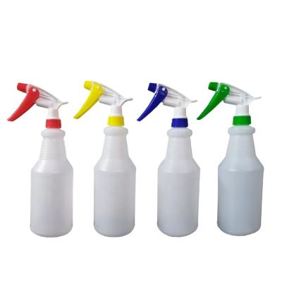 中国 SGS Certified Trigger Spray Bottle 1000ml HDPE Clear Clean Plastic 32oz With Pump Cap 販売のため