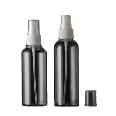 Cina 100ml Transparent Body Fine Mist Sprayer Silkscreen Printed Essential Oil Bottles With Pump in vendita