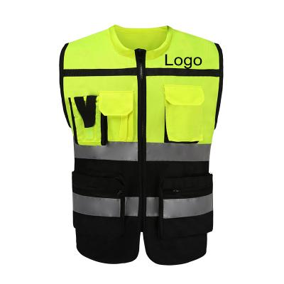 China High Visible RTS Customized Reflective Manager Vest Reflective Logo Work Safety Vest Construction Personnel Safety Clothing Protection for sale