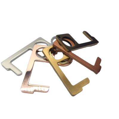 China Wholesale Custom Safe Free Door Opener Hand Door Maker Key Chain Metal EDC Metal Key Chain for sale