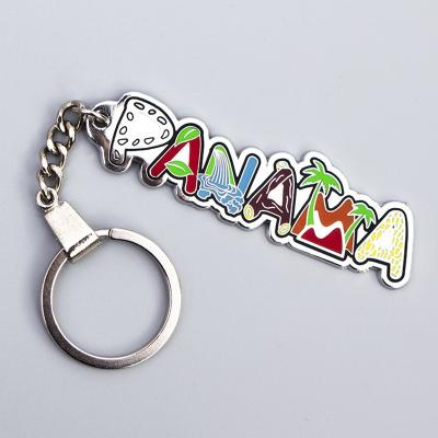 China All Key Chain Custom 2d Embossed Logo Keychain Promotional Hard Enamel Letters for sale