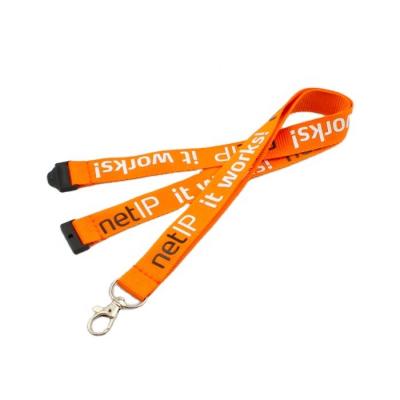 China Polyester China Factory Price Sling With Badge Reel Lanyard White Heat Transfer Printing Lanyard for sale