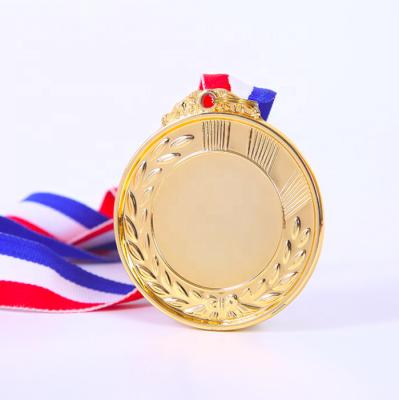 China Cheap Custom China Marathon Finisher Medals Bronze Oympic Blank Medal With Ribbon for sale