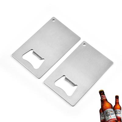 China Promotional Gift Blank Metal Beer Card Bottle Opener Steel Bar Blade Viable Customized Stainless Bottle Opener for sale