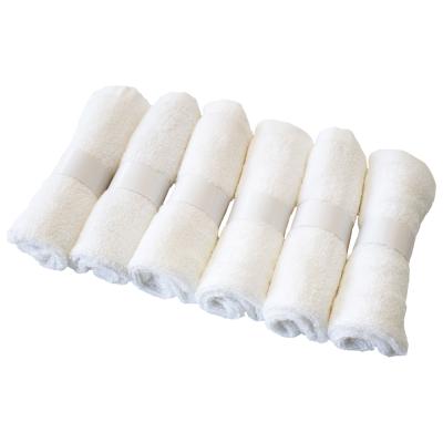 China Wholesale Hypoallergenic White Bamboo Fiber Baby Washcloth for sale