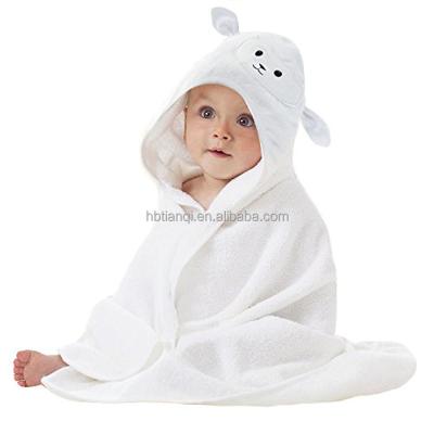 China Thick Baby QUICK DRY Hooded Towel , Baby Towel Organic Hooded 600gsm Bamboo for sale