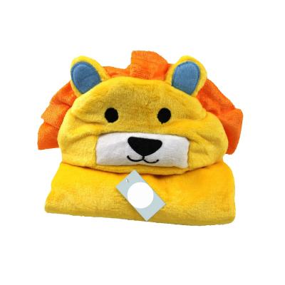 China QUICK DRY Cute Animal Shape Baby Fleece Baby Towel Hooded Bathrobe Coat Baby Towel Baby Receiving Neonatal Blanket for sale