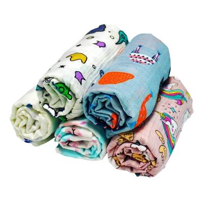 China High Quality Bamboo Muslin Anti-pilling Wrap /100% Cotton Organic Baby Blanket /New Born Baby Blanket for sale