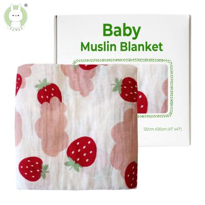 China Anti-bacteria Baby Bamboo Wrap Flamingo 100% Bamboo To Wrap Baby Digital Printing Bamboo Fabric Knitted Soft Blanket for sale